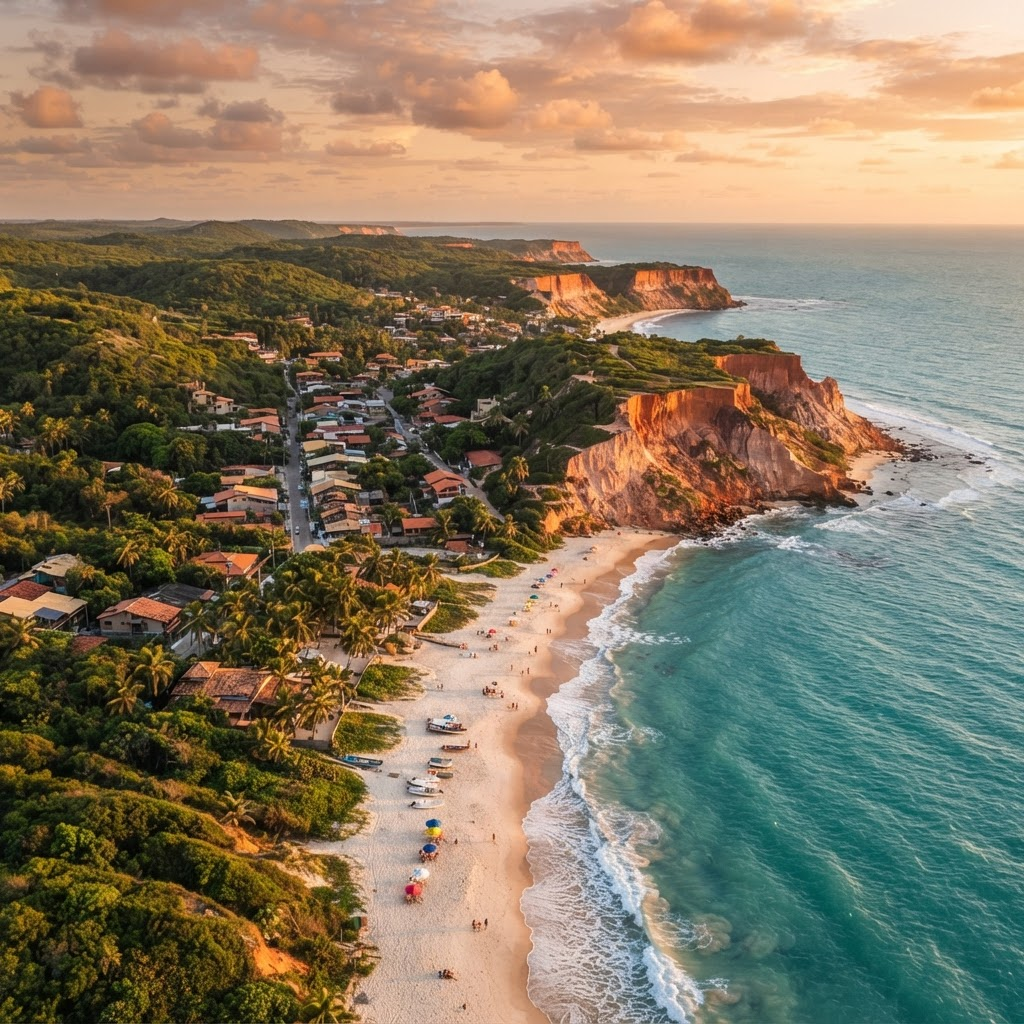 Vista aérea de Praia da Pipa, Brasil